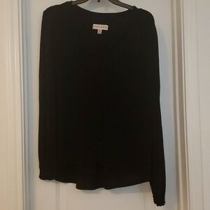 Black Longsleeve Knox Rose Shirt